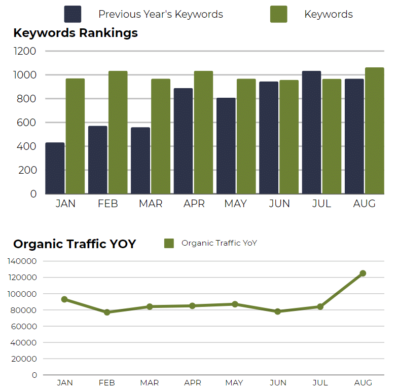 Charts of SEO data